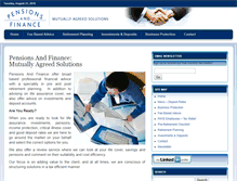 Tablet Screenshot of pensionsandfinance.ie